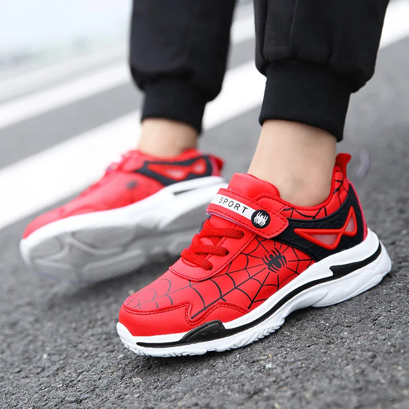 Kids Leather Running Walking Sneakers