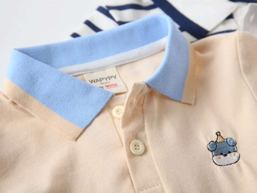 Kids Comfortable Cotton Short Sleeve Polo Shirt
