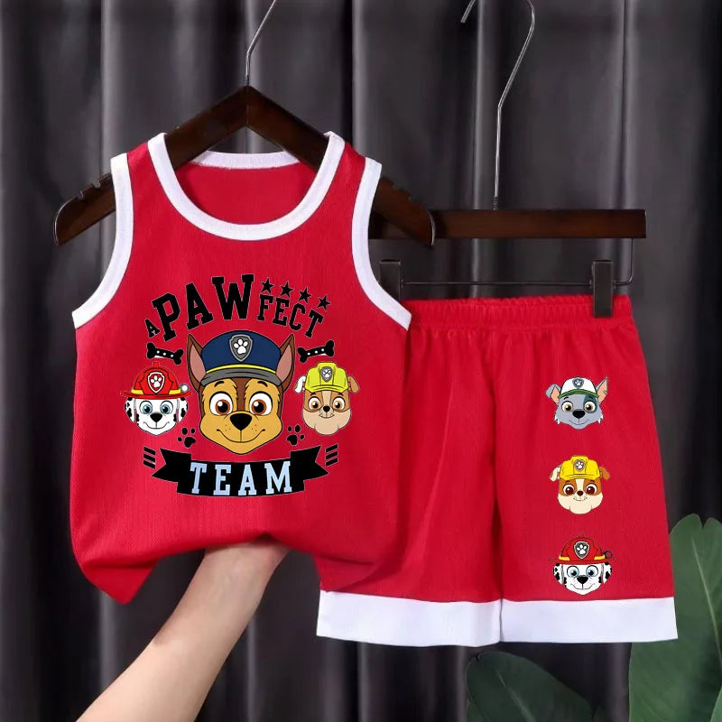 Kids' PAW Patrol Basketball Vest and Shorts Suit Breathable Set