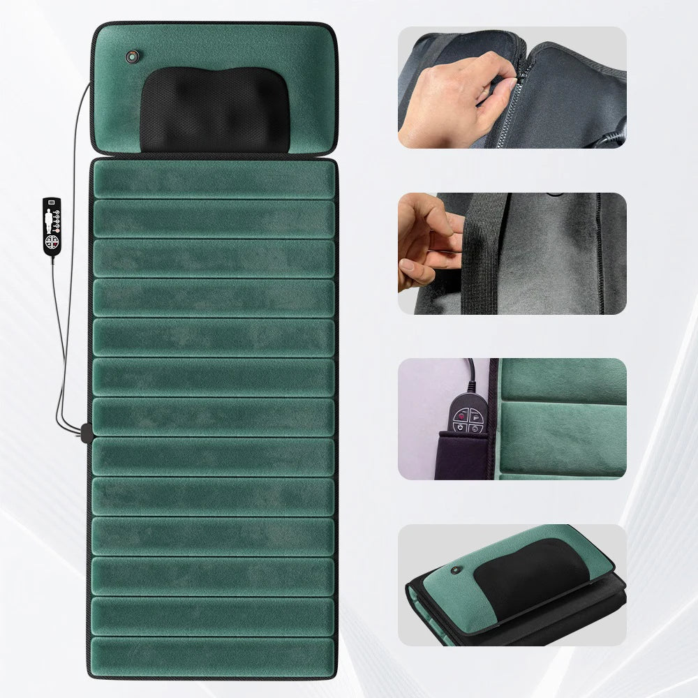 Full Body Massage Mat with Heat Detachable Massager Pad