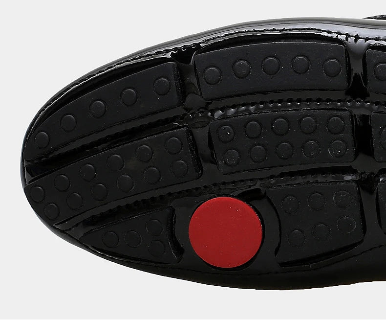Men's Glossy Leather Slip-On Trendy Handmade Shoes