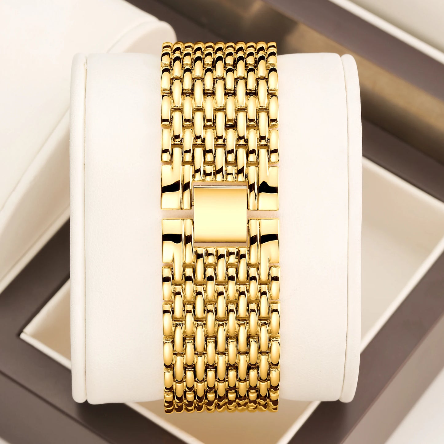 Women's Luxury Diamond-Set Dial Water Resistant Quartz Bracelet Watch