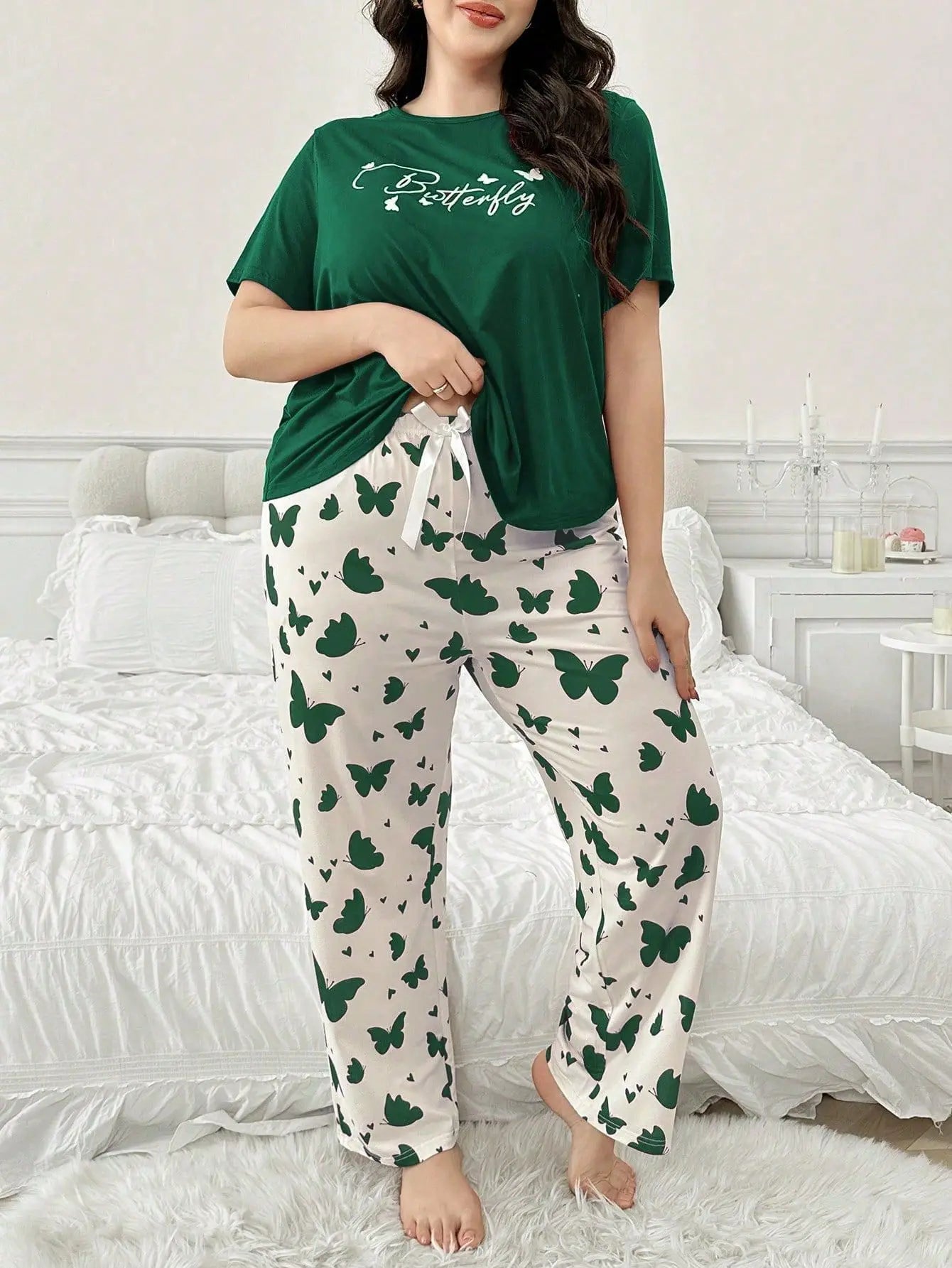 Women's Comfortable Nightgown Pants Relaxing Sleepwear Set