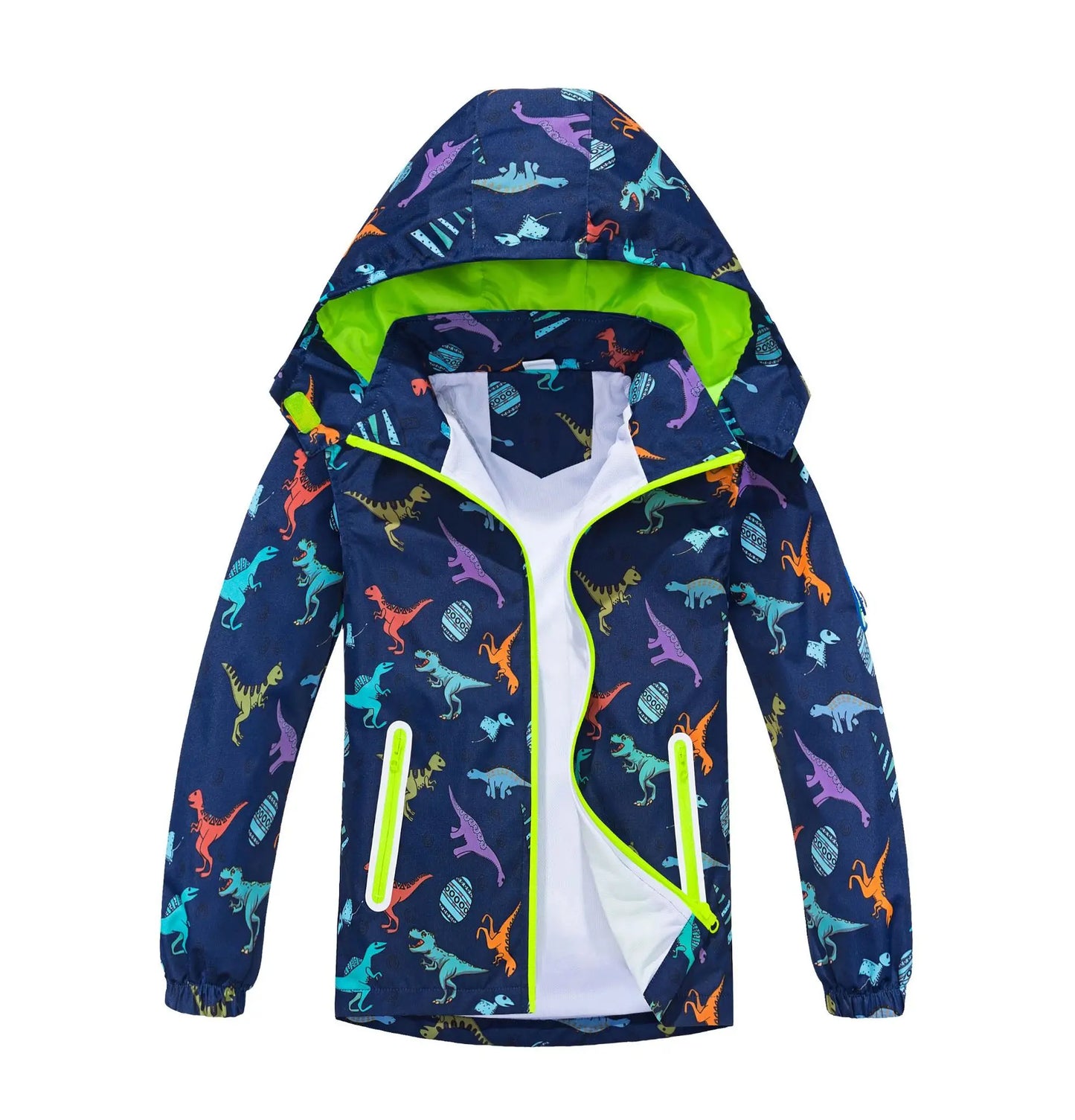 Kids' Waterproof Detachable Hood Mesh Cloth Padded Jacket