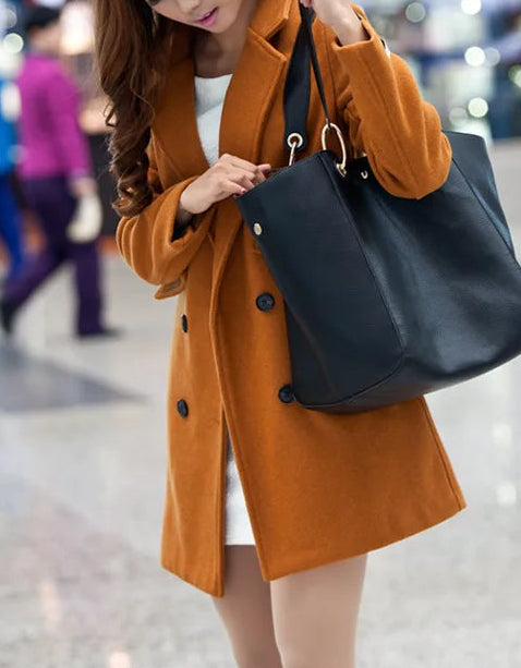 Women Large PU Leather Waterproof Hand Shoulder Bag
