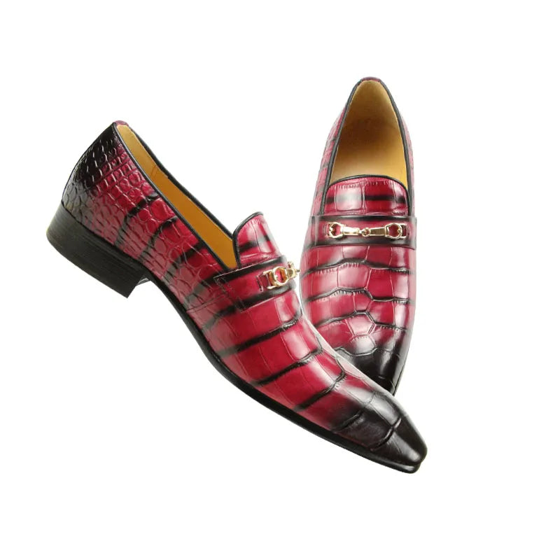Men's High Quality Cowhide Leather Office Loafers Shoes