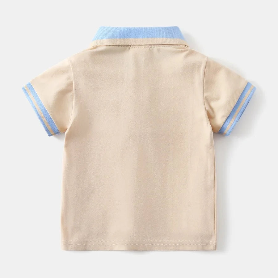 Kids Comfortable Cotton Short Sleeve Polo Shirt