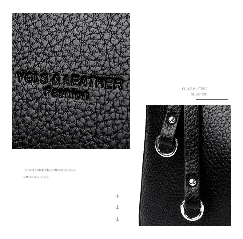 Women's Soft Leather Messenger Shoulder Bag