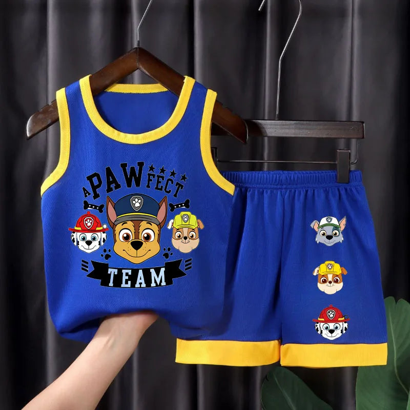 Kids' PAW Patrol Basketball Vest and Shorts Suit Breathable Set