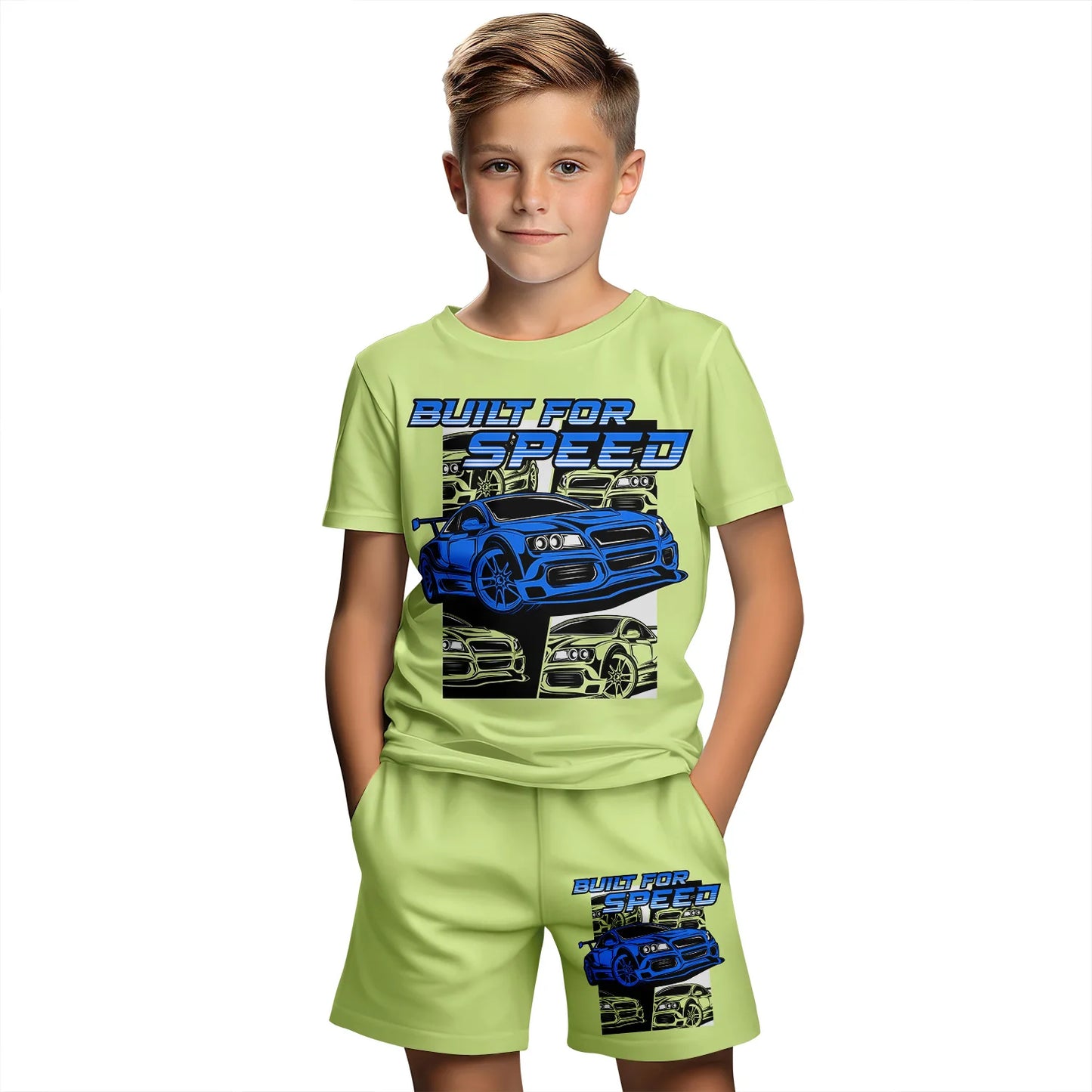Kids Summer Short Sleeve T-Shirt Short Set