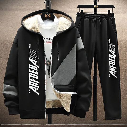 Men's 2Pcs Relaxed Comfortable Large Size Sports Suit Set