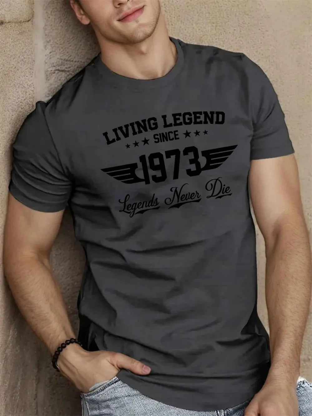 Men's Printed Micro Elastic Breathable Round Neck T Shirt