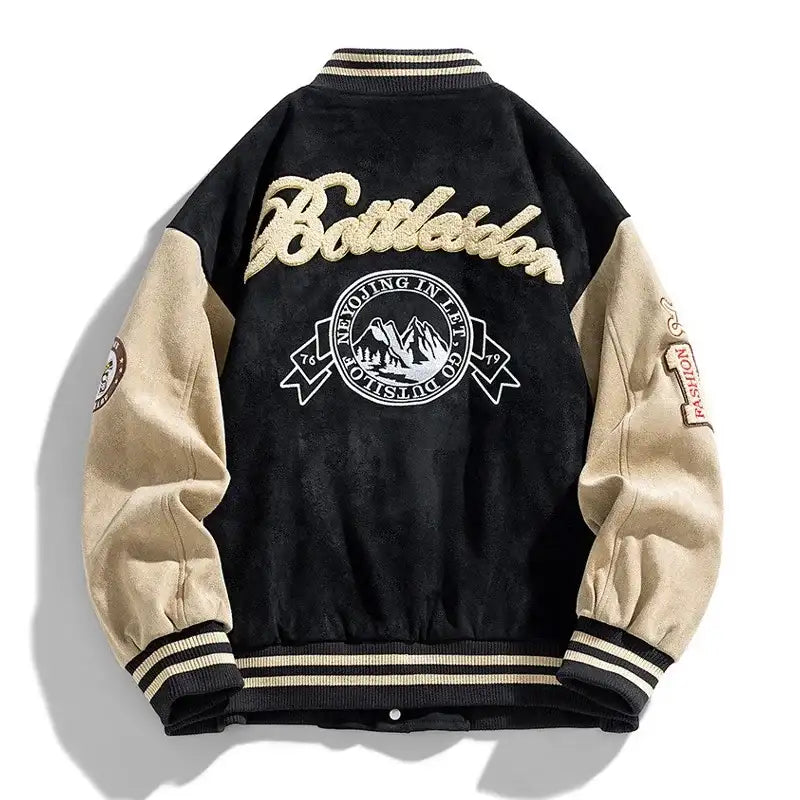 Men's Fashion Embroidered High Street Bomber Jacket