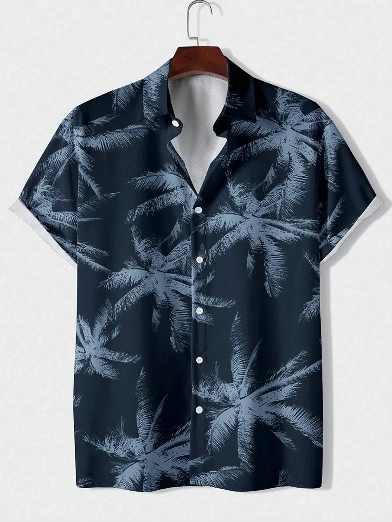 Men's Hawaiian Print Thin Beach Slim Vintage Shirt