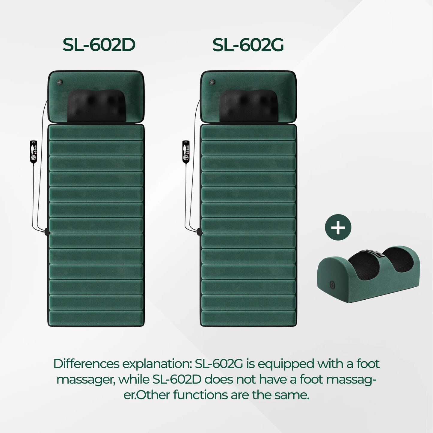Full Body Massage Mat with Heat Detachable Massager Pad