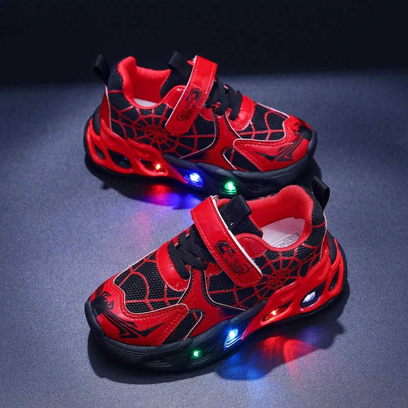 Kids LED Luminous Motion Sensing Breathable Mesh Sneakers