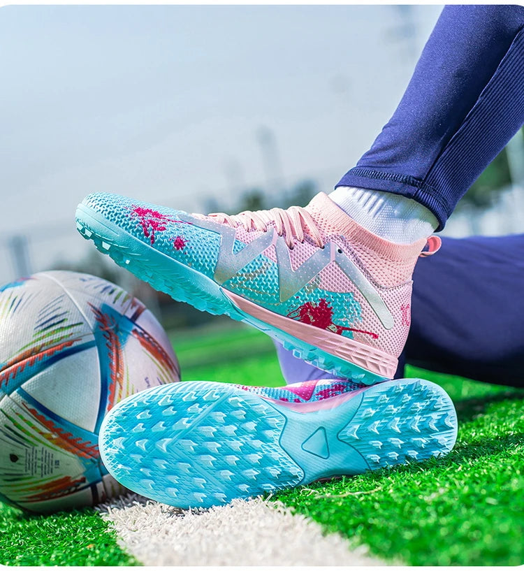 Men's Professional TF Durable Non-Slip Football Soccer Cleats