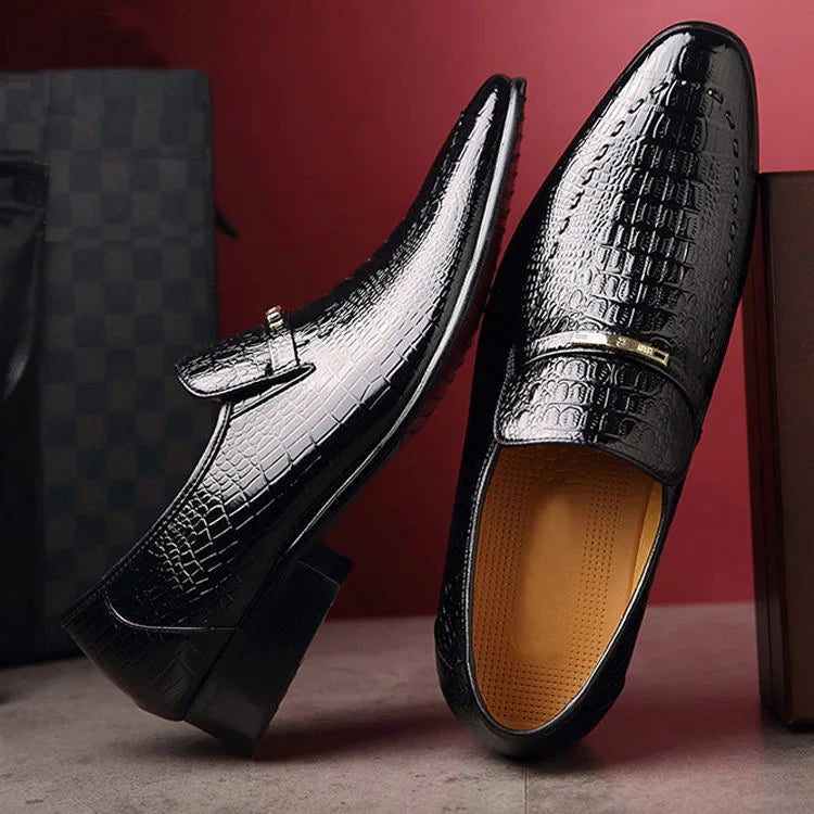 Men's PU Leather Pattern Business Shoes