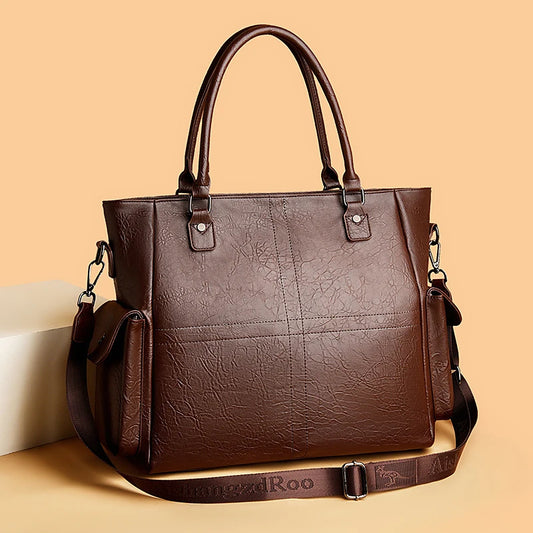 Women High Quality Soft Leather Luxury Shoulder Handbag