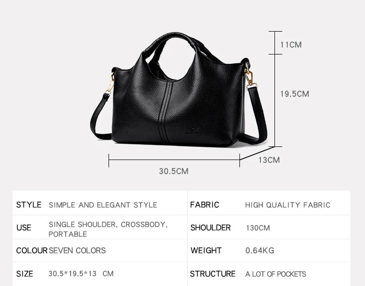 Women's High-Quality Soft Leather Shoulder Bag