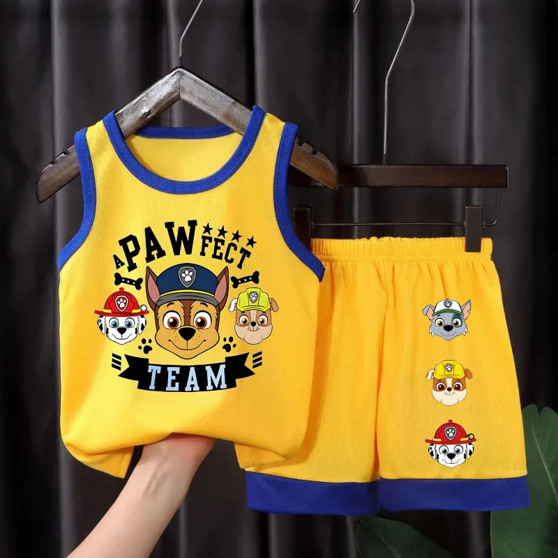 Kids' PAW Patrol Basketball Vest and Shorts Suit Breathable Set