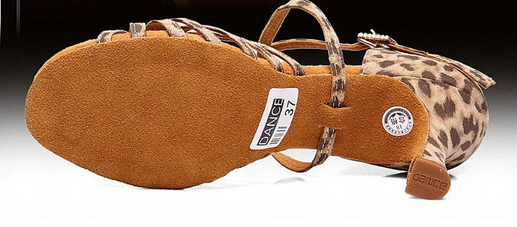 Women's Genuine Leather Flexible Sole Ballroom Shoes
