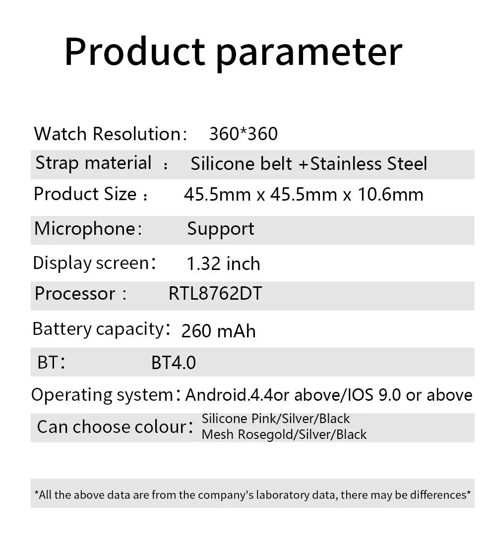 Bluetooth Call Fitness Tracker Heart Rate Sport Smartwatch