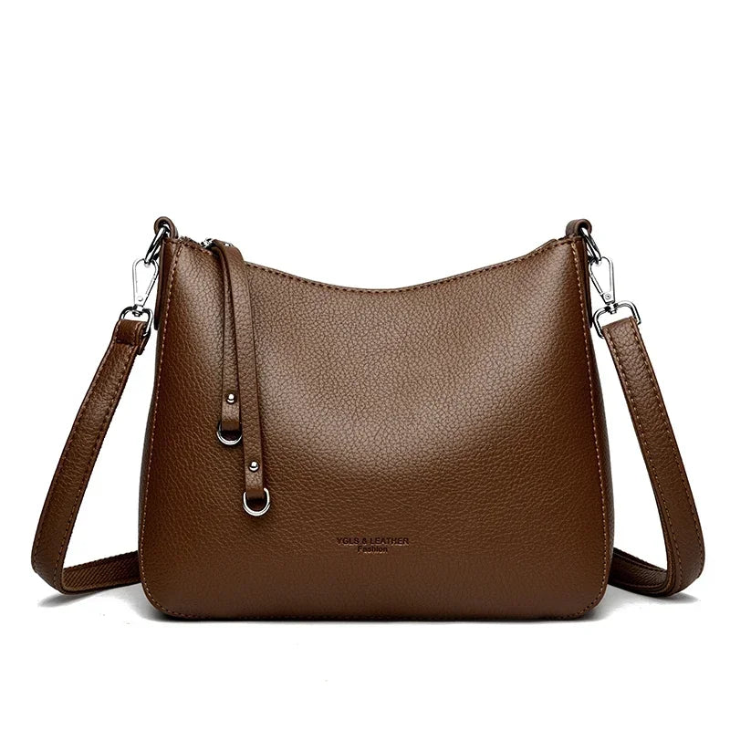 Women's Soft Leather Messenger Shoulder Bag