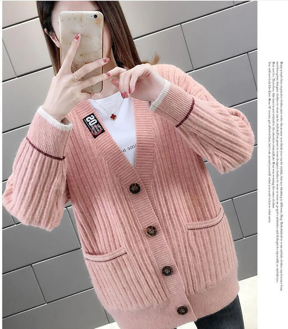 Women's Loose Outer Knitted Cardigan Sweater