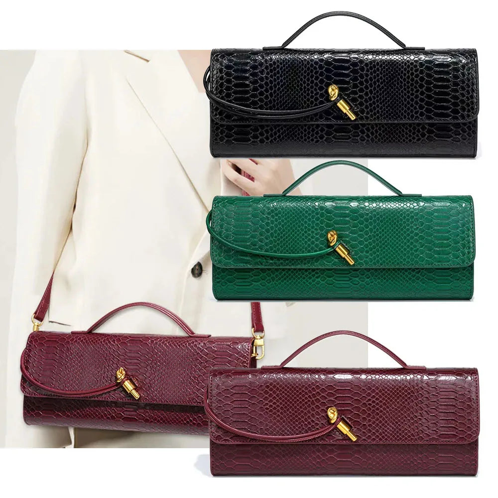 Women's PU Leather Top Handle Long Purse