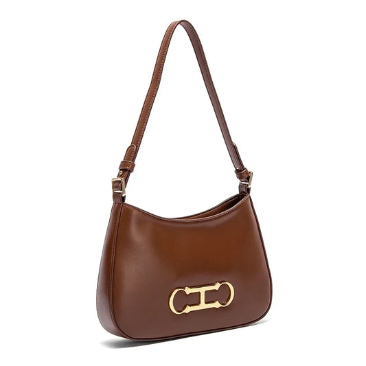 Women's Retro Style Pure Color Leisure Shoulder Bag