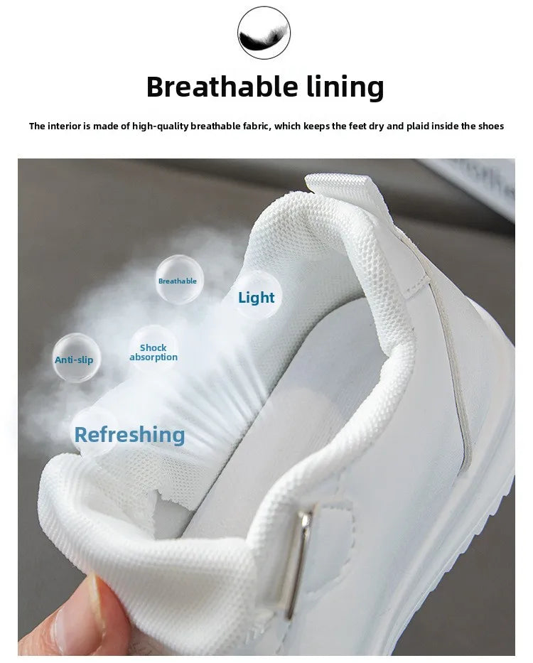 Children's Leather Soft Sole Sneakers