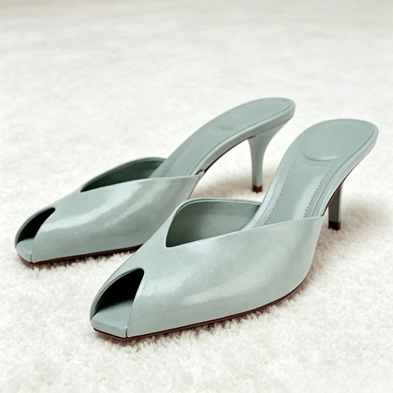 Women Open Toe Elegant Slide Sandals Pumps
