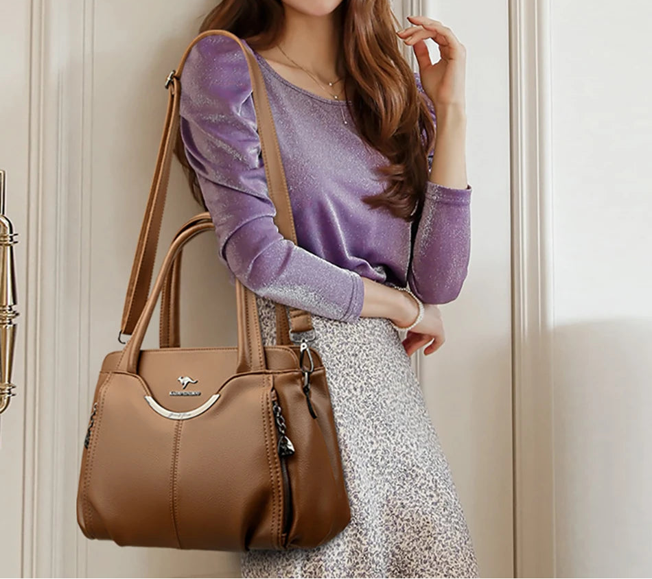 Women's High-Quality Soft Leather Shoulder Handbag