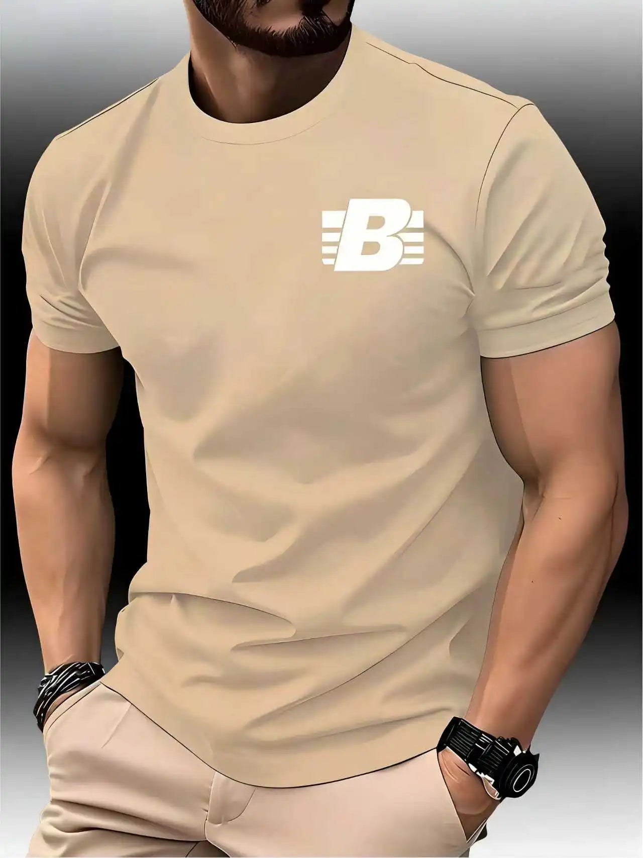 Men's Round Neck Quick Dry Short Sleeve Breathable T-shirt