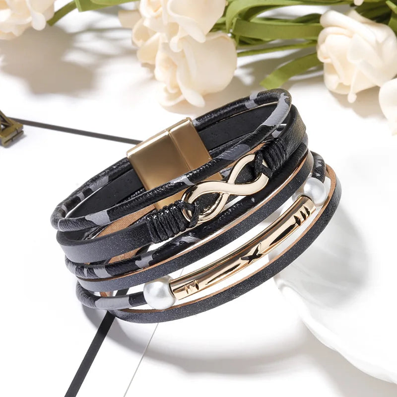 Women's Multi-Layer Pu Leather Bracelet