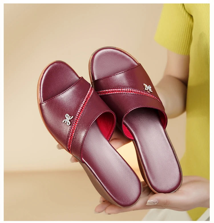 Women's Wedge Casual One Line Slippers Sandals