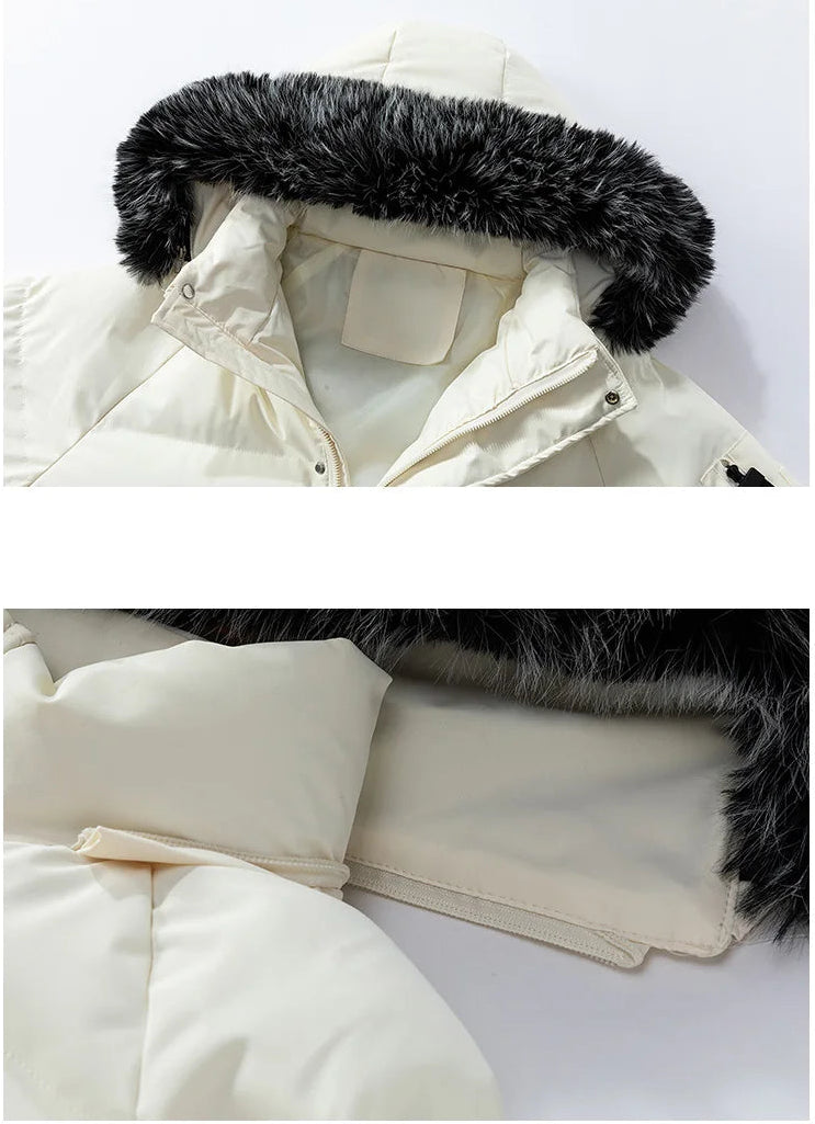 Men's Windproof Thick Hooded Jacket Parka