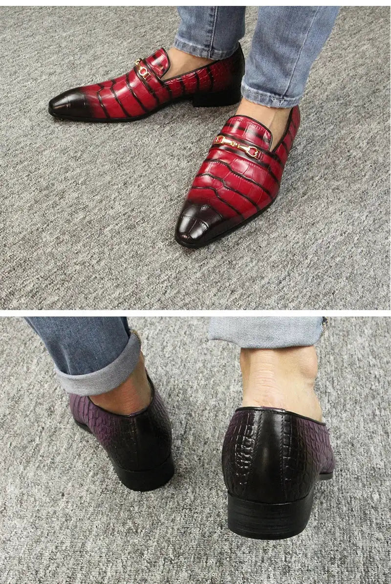 Men's High Quality Cowhide Leather Office Loafers Shoes