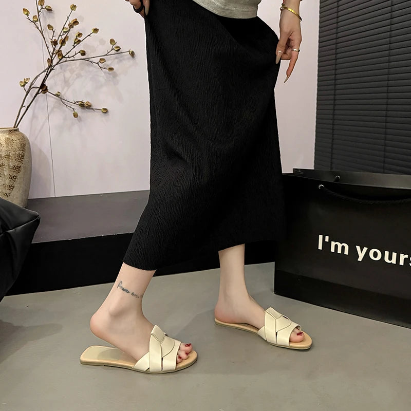 Women's Breathable Flat Soft Comfortable Sandals Slides