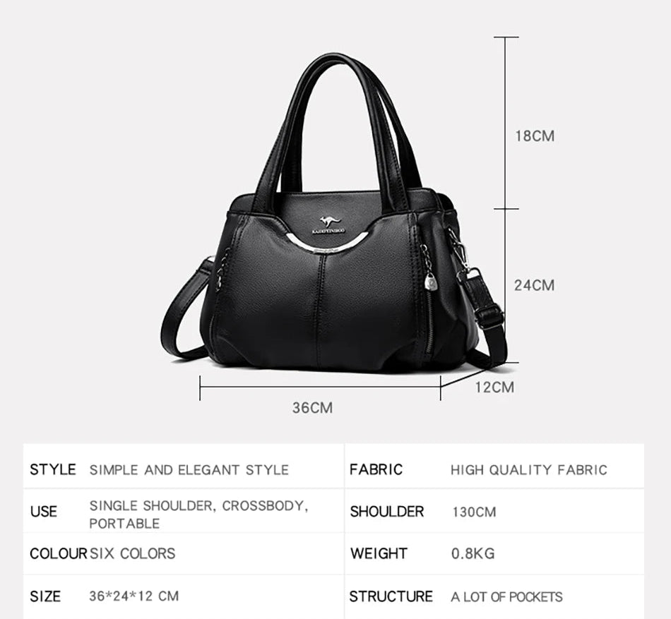 Women's High-Quality Soft Leather Shoulder Handbag