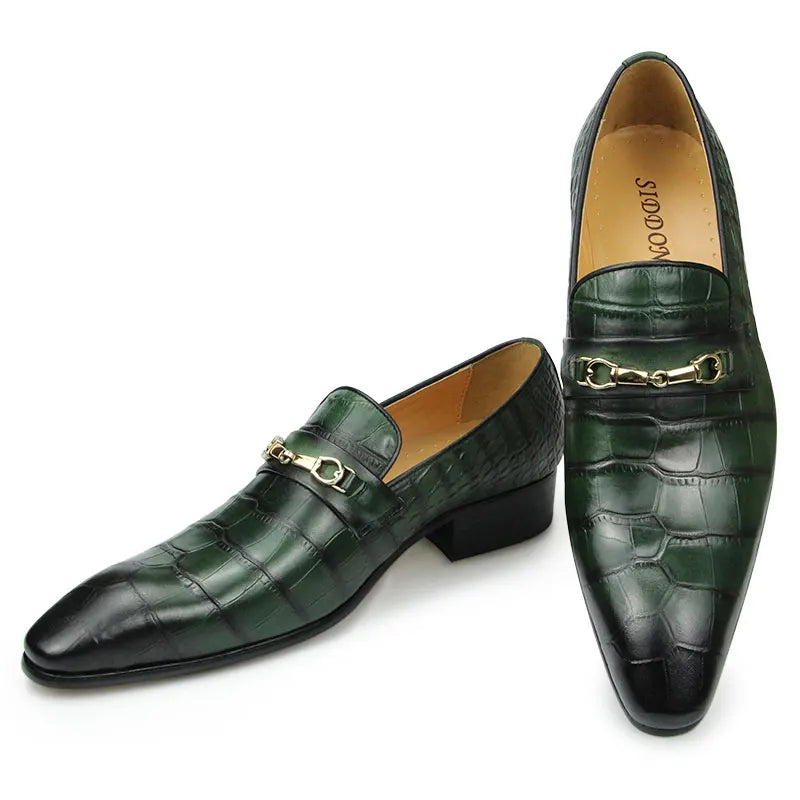 Men's High Quality Cowhide Leather Office Loafers Shoes