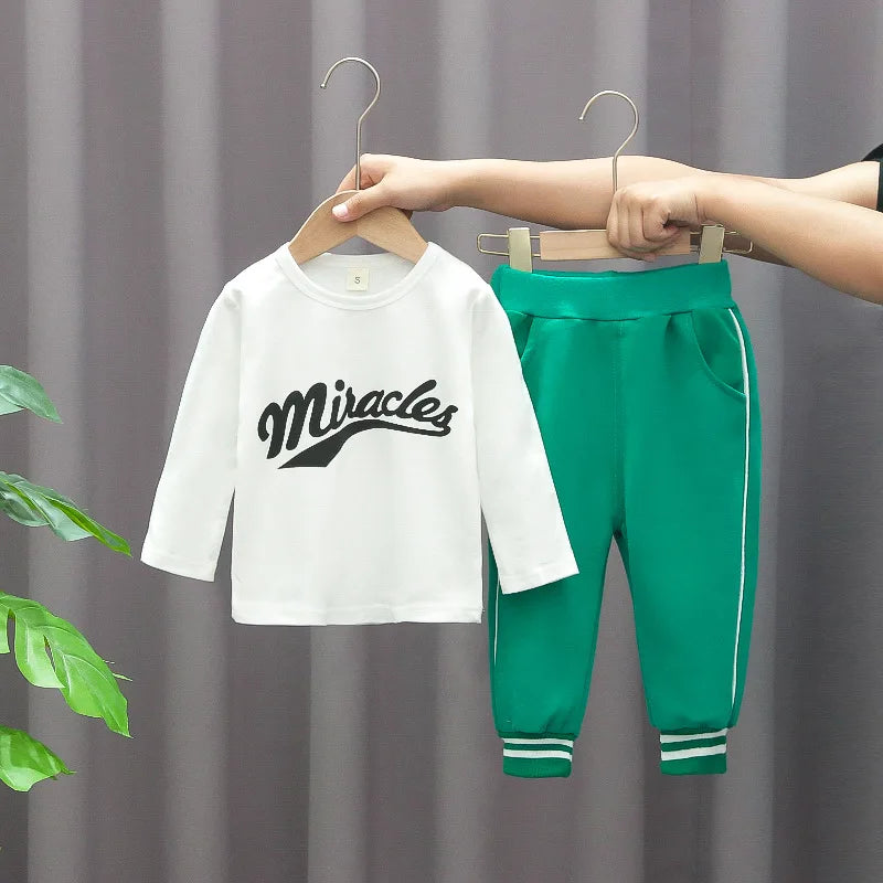 Kids Coat Pants Sports Outfit Set