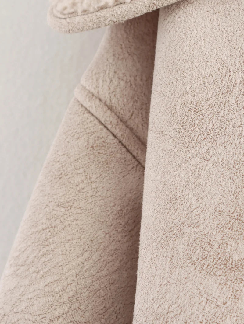 Women's Double Sided Collar Oversized Long Sleeve Jacket