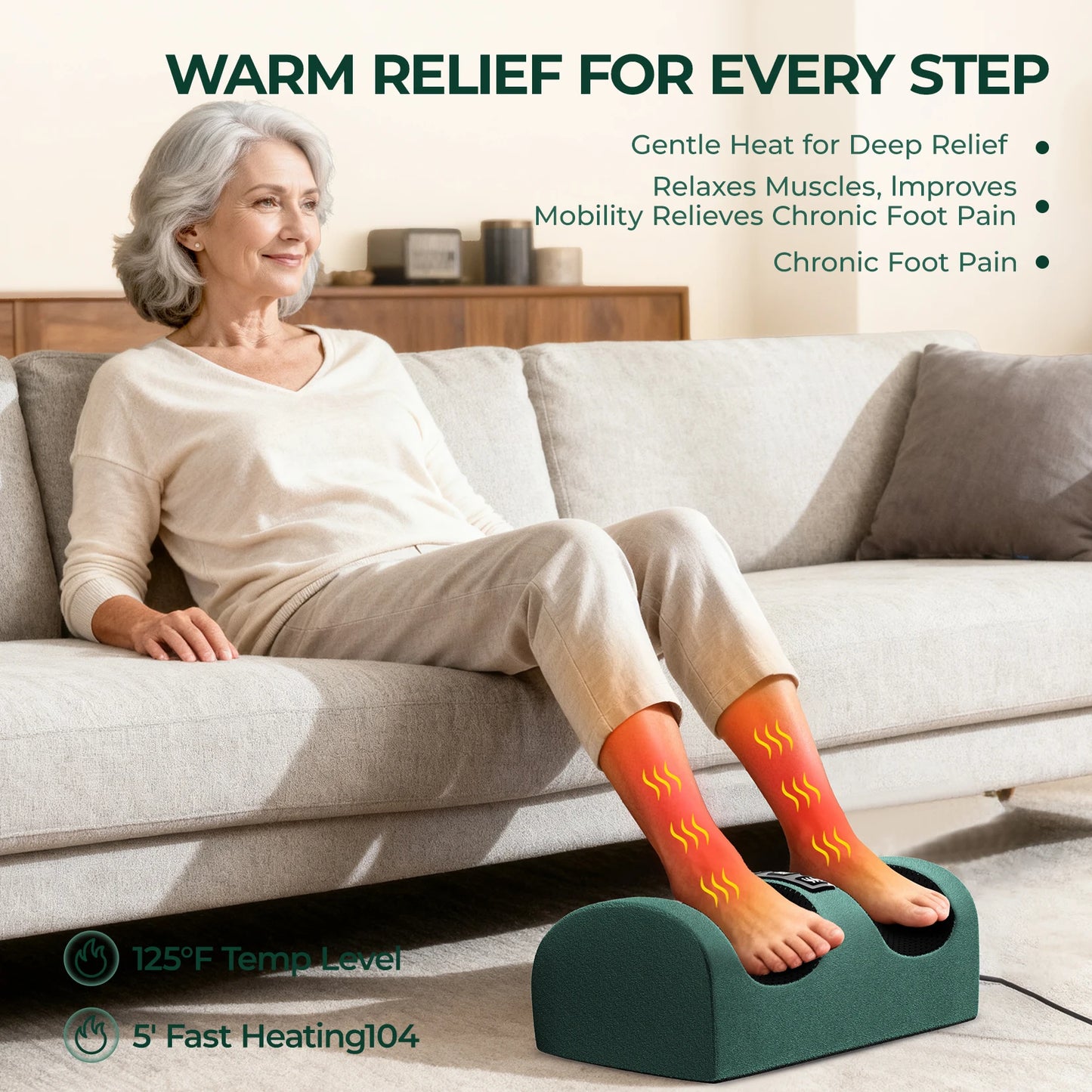 Full Body Massage Mat with Heat Detachable Massager Pad