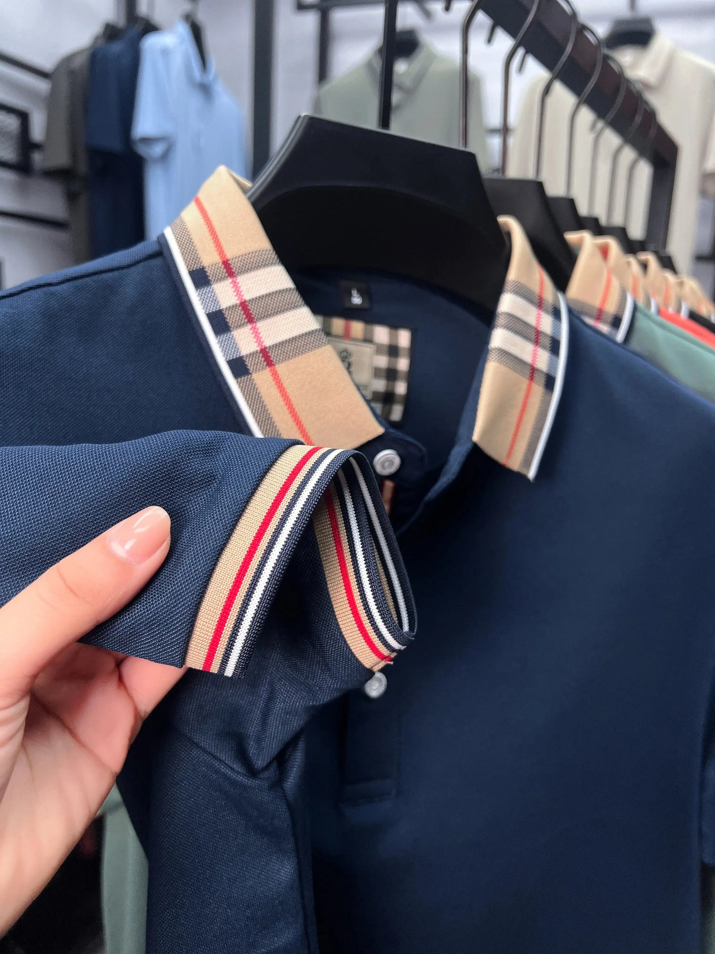 Men's Silk Cotton Short Sleeve Polo T-shirt