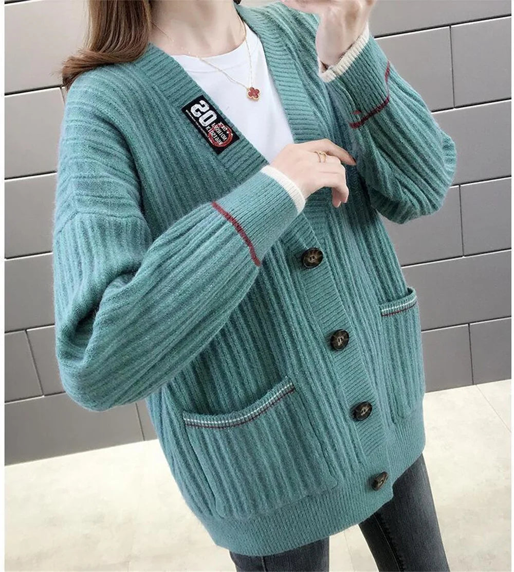 Women's Loose Outer Knitted Cardigan Sweater