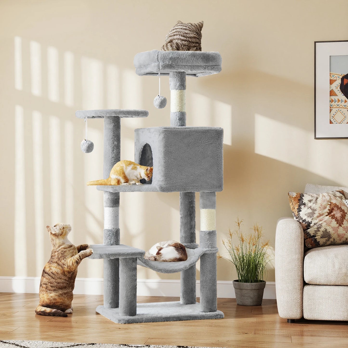 Cat Tree Tall Multi Cat Climbing Tower