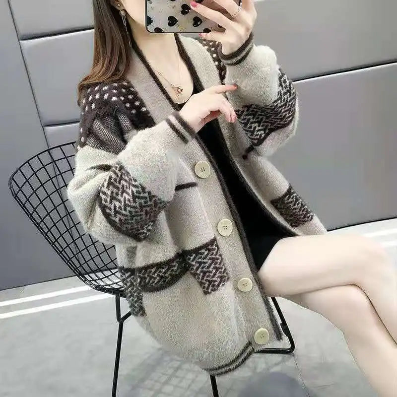 Women's Thick Loose Knitted Sweater Cardigan