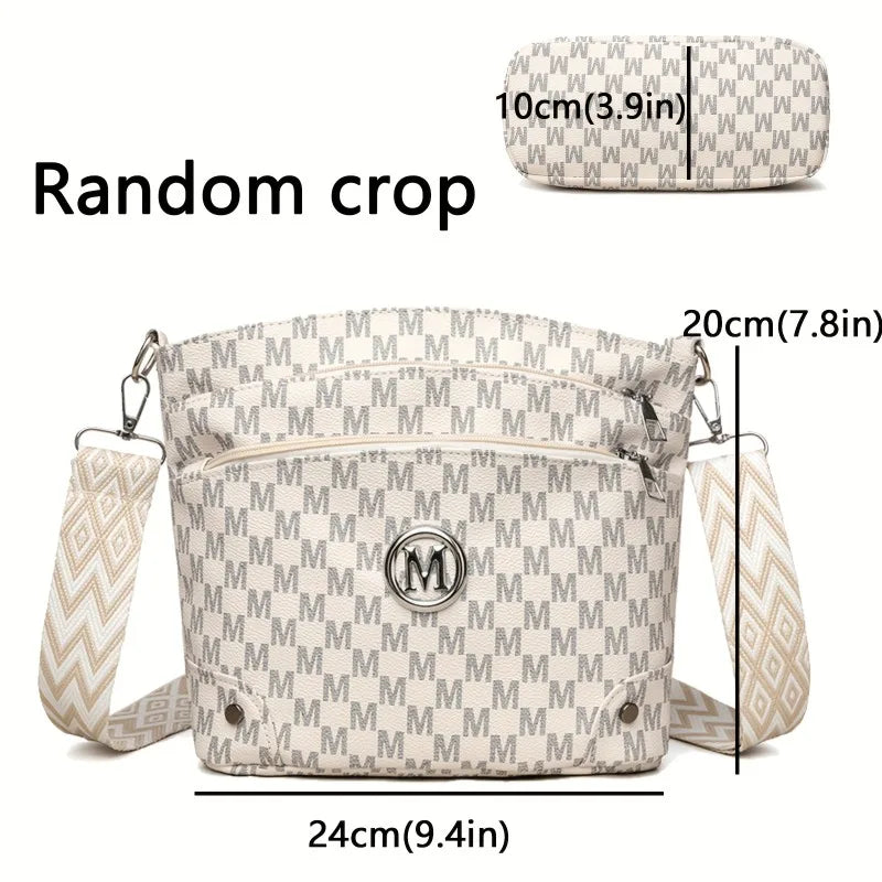 Women's Multi-Pocket Adjustable Shoulder Strap Shoulder Bag